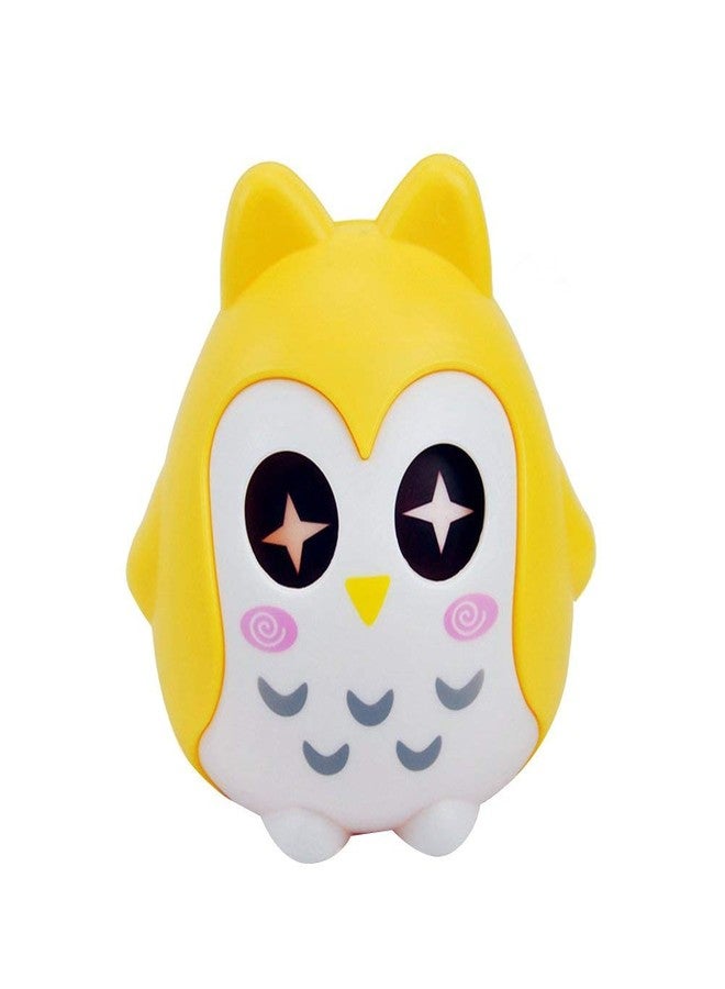 Puthak Plastic Owl Shaped Piggy Bank Cartoon Money Coins Bank Saving Box, Pack of 1 (Multicolor) - Image 1